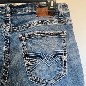 BKE Men's Faded Blue Straight Jeans